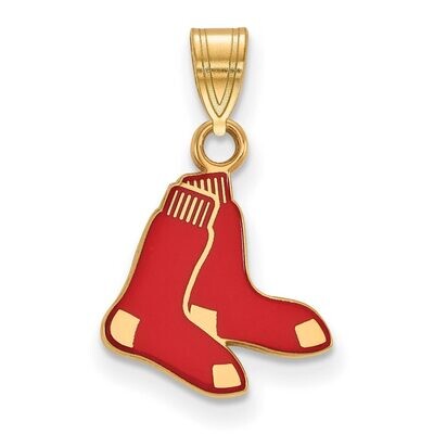 Boston Red Sox Small Enamel Pendant Gold-plated Silver GP053RSO, MPN: GP053RSO, 886774948461