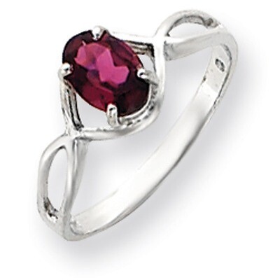 7x5mm Oval Rhodolite Garnet ring 14k White Gold Y4645RG, MPN: Y4645RG, 883957566634