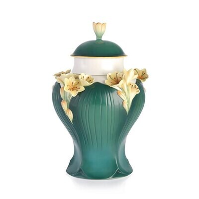 Franz Porcelain Eminent Elegance Bush Lily Ginger Jar FZ03050, MPN: FZ03050,