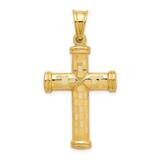 Diamond-cut Cross Pendant 14k Gold Hollow K6399, MPN: K6399, 886774081144