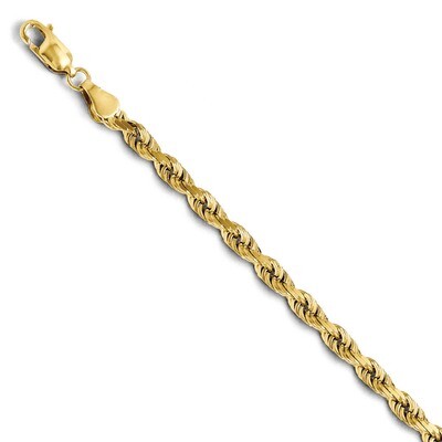 Leslie&#39;s 4.00mm Diamond Cut Rope Chain 24 Inch - 14k Gold HB-7007-24, MPN: 7007-24, 886774545561