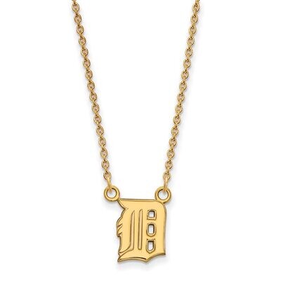 Detroit Tigers Small Pendant with Chain Necklace Gold-plated Silver GP015TIG-18, MPN: GP015TIG-18, …