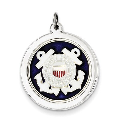 US Coast Guard Disc Charm Sterling Silver XSM146, MPN: XSM146, 883957976174