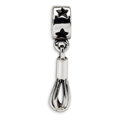 Whisk Dangle Bead - Sterling Silver QRS1151, MPN: QRS1151, 883957276526