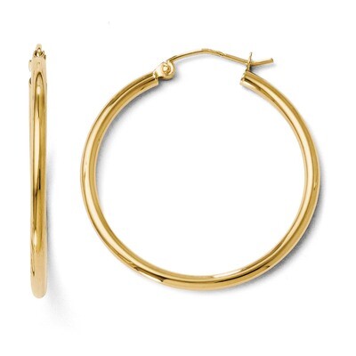 Leslie&#39;s 2mm Polished Hoop Earrings - 14k Gold HB-LE188, MPN: LE188, 886774569451
