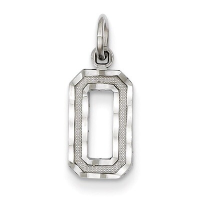 Casted Small Diamond Cut Number 0 Charm 14k White Gold WSN00, MPN: WSN00, 886774121284