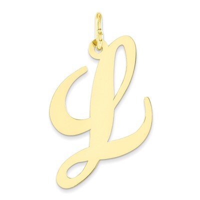 Initial L Charm 14k Gold Large Fancy Script YC654L, MPN: YC654L, 886774137001