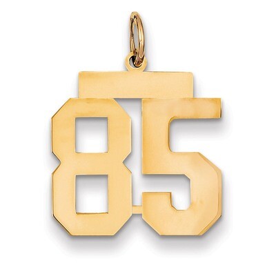 Number 85 Charm 14k Gold Medium Polished LM85, MPN: LM85, 883957138152