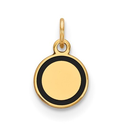 Enamel .027 Gauge Circular Engravable Disc Charm 14k Gold XM606/27, MPN: XM606/27, 883957327198