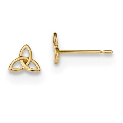 Madi K Kids Celtic Knot Post Earrings 14k Gold GK965, MPN: GK965, 191101902857