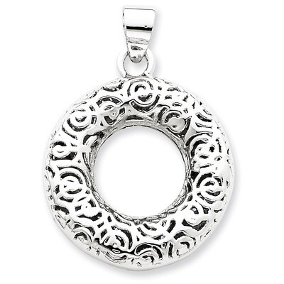 Circle Pendant Sterling Silver QP1478