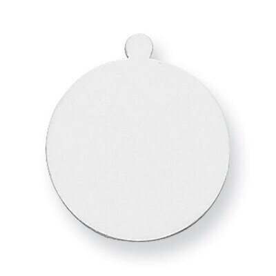 Round with Eyelet Stamping Sterling Silver Rhodium-plated SS1036, MPN: SS1036,