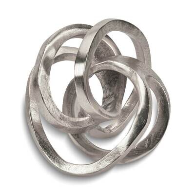 Silver-tone Large Metal Twisted Decorative Ball GM26080S, MPN: GM26080S,