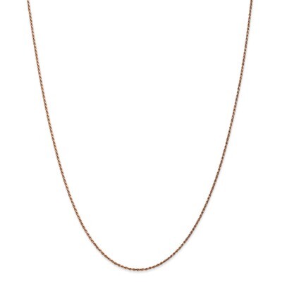 1.0Mm Diamond-Cut Rope 14k Rose Gold R010-16, MPN: R010, 886774994109