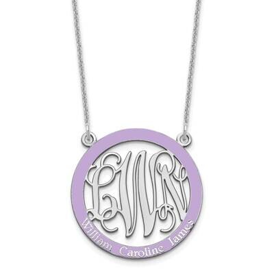 Small Epoxied Family Monogram Necklace 14k White Gold XNA571W, MPN: XNA571W,