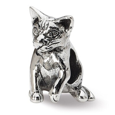 Abyssinian Cat Bead - Sterling Silver QRS1282, MPN: QRS1282, 883957302454