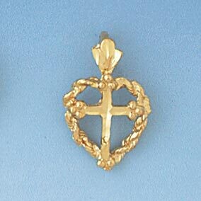 Dazzlers Jewelry Cross Pendant Necklace Charm Bracelet in Yellow, White or Rose Gold 8270, MPN: DZ-…