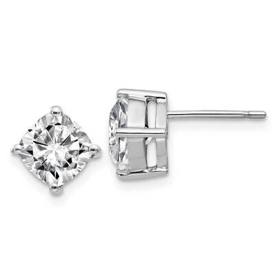 3.50ct. 7.0mm Cushion G H I True Light Moissanite Earrings 14k White Gold WG4908-8MT, MPN: WG4908-8…