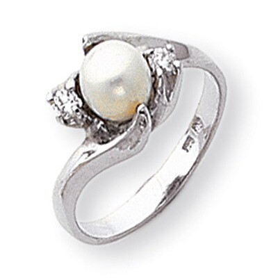 6mm Cultured Pearl Diamond ring 14k White Gold Y1933PL/AA, MPN: Y1933PL/AA, 886774134895