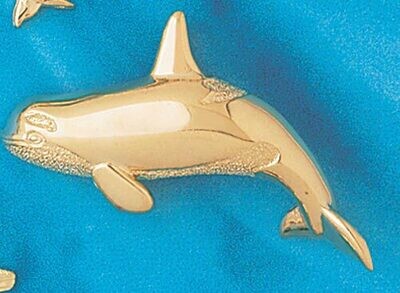 Dazzlers Jewelry Whale Pendant Necklace Charm Bracelet in Yellow, White or Rose Gold 820, MPN: DZ-8…