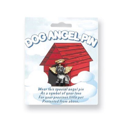 Pewter &amp; Gold-tone Dog Angel Lapel Pin GM4197, MPN: GM4197, 785525021494