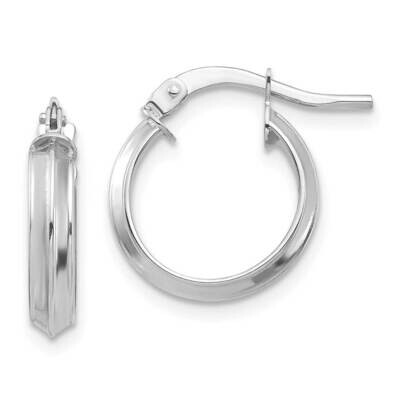 3mm Hoop Earrings 14k White Gold Polished TF1380W, MPN: TF1380W, 191101986734