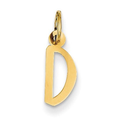 Small Slanted Block Initial D Charm 14k Gold YC644D, MPN: YC644D, 886774136288