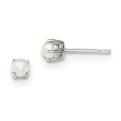 Freshwater Cultured Pearl Post Earrings Sterling Silver Polished QE12334, MPN: QE12334, 191101344732