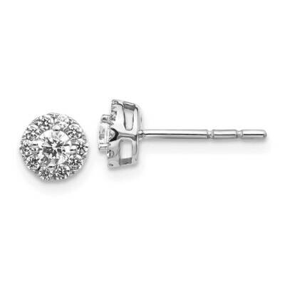 Cluster Post Earrings 14k White Gold Diamond EM5454-050-WA, MPN: EM5454-050-WA, 883957272948
