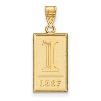 University of Illinois Large Pendant 14k Yellow Gold 4Y063UIL, MPN: 4Y063UIL, 886774886374