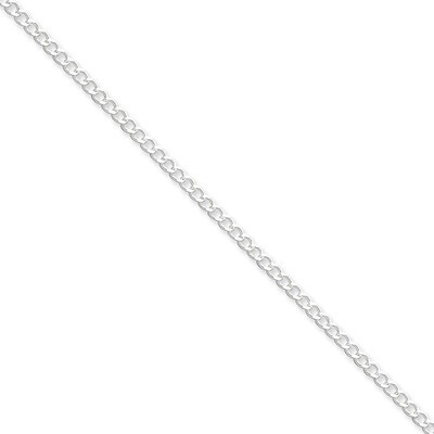 20 Inch 2.80mm Wide Curb Chain Sterling Silver QPE30-20, MPN: QPE30-20, 883957081120