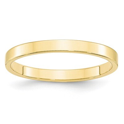 2.5mm Lightweight Flat Band 10k Yellow Gold 1FLL025 Engravable, MPN: 1FLL025, 886774448114