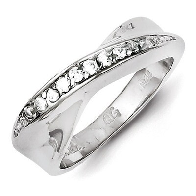 Ring Sterling Silver Rhodium-plated Diamond QR4249, MPN: QR4249, 191101105906
