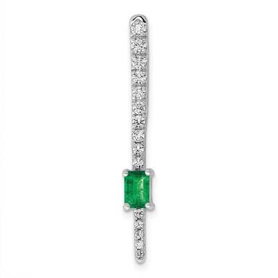 Rectangle Emerald Fancy Chain Slide 14k White Gold Diamond PM3874-EM-055-WA, MPN: PM3874-EM-055-WA,…