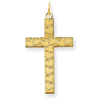 Laser Designed Cross Pendant 14k Gold XR1091, MPN: XR1091, 886774131290