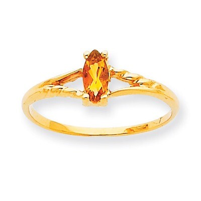 Polished Geniune Citrine Birthstone Ring 10k Gold 10XBR188, MPN: 10XBR188, 191101091506