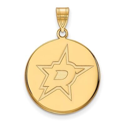 Dallas Stars Large Disc Pendant 10k Yellow Gold 1Y013STA, MPN: 1Y013STA, 886774735375
