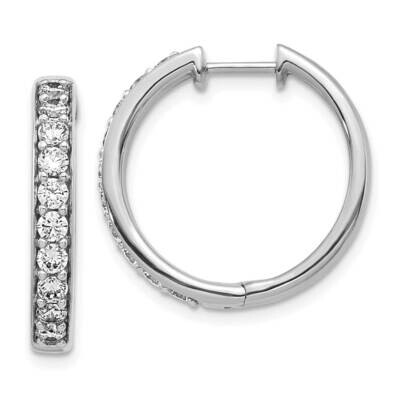 Hoop Earrings 14k White Gold Diamond EM4265-100-WA, MPN: EM4265-100-WA, 883957380230