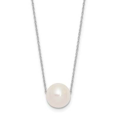 10-11mm Round White Cultured Freshwater Pearl Rope Necklace 14k White Gold XF770W-17, MPN: XF770W-1…