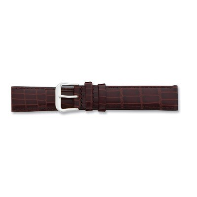 16mm Brown Wild Alligator Watch Band 7.5 Inch Silver-tone Buckle BAW88-16, MPN: BAW88-16, 886774150…
