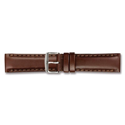 18mm Brown Oil Leather Watch Band 7.5 Inch Silver-tone Buckle BAW322-18, MPN: BAW322-18, 6022697209…