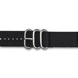 22mm 2-Piece Black Ballistic Nylon Watch Band  BA389-22, MPN: BA389-22,