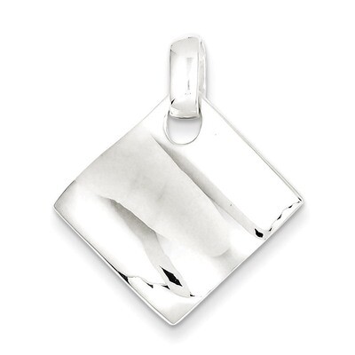 Sterling Silver Polished Fancy Wavy Pendant QP1941