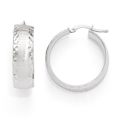 Diego Massimo Brushed Rhodium-plated Hoop Earrings Bronze DME133