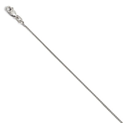 Leslie&#39;s 1mm Diamond-cut Wheat Chain 24 Inch - 10k White Gold HB-8213-24, MPN: 8213-24, 886774544915