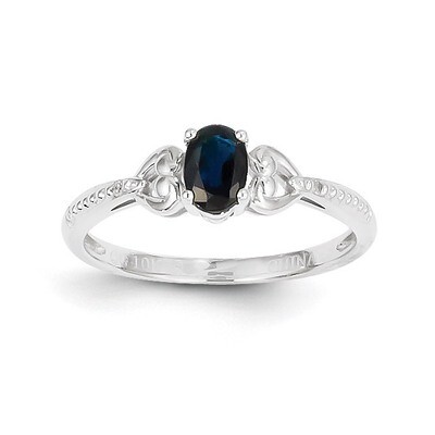Genuine Sapphire Diamond Ring 10k White Gold 10XB294, MPN: 10XB294, 883957345390