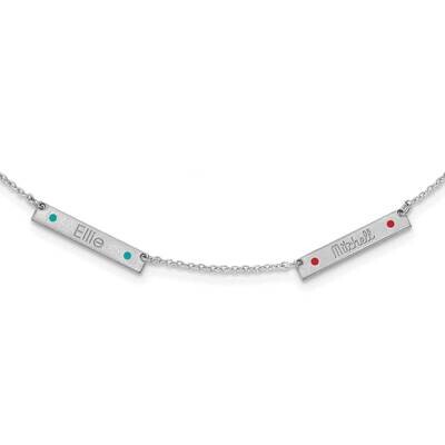 2 Station with Epoxy Necklace 10k White Gold Brushed 10XNA1178/2W, MPN: 10XNA1178/2W,