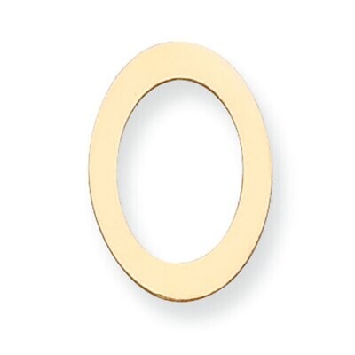 Oval with Hole Stamping 14k Yellow Gold YG1099, MPN: YG1099,