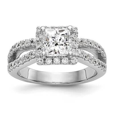 Diamond Vs/Si, D E F, S/M Princess Halo Engagement Ring 14k White Gold True Origin Lab Grown RM2304…