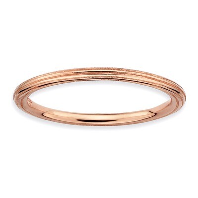 Pink-plated Step-down Ring - Sterling Silver QSK184, MPN: QSK184, 886774214856